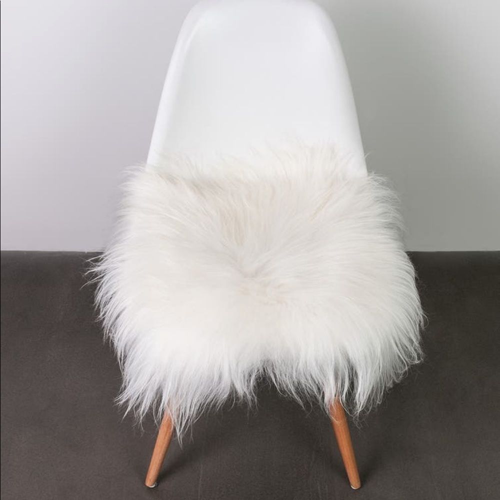 Genuine sheepskin construction chair cover